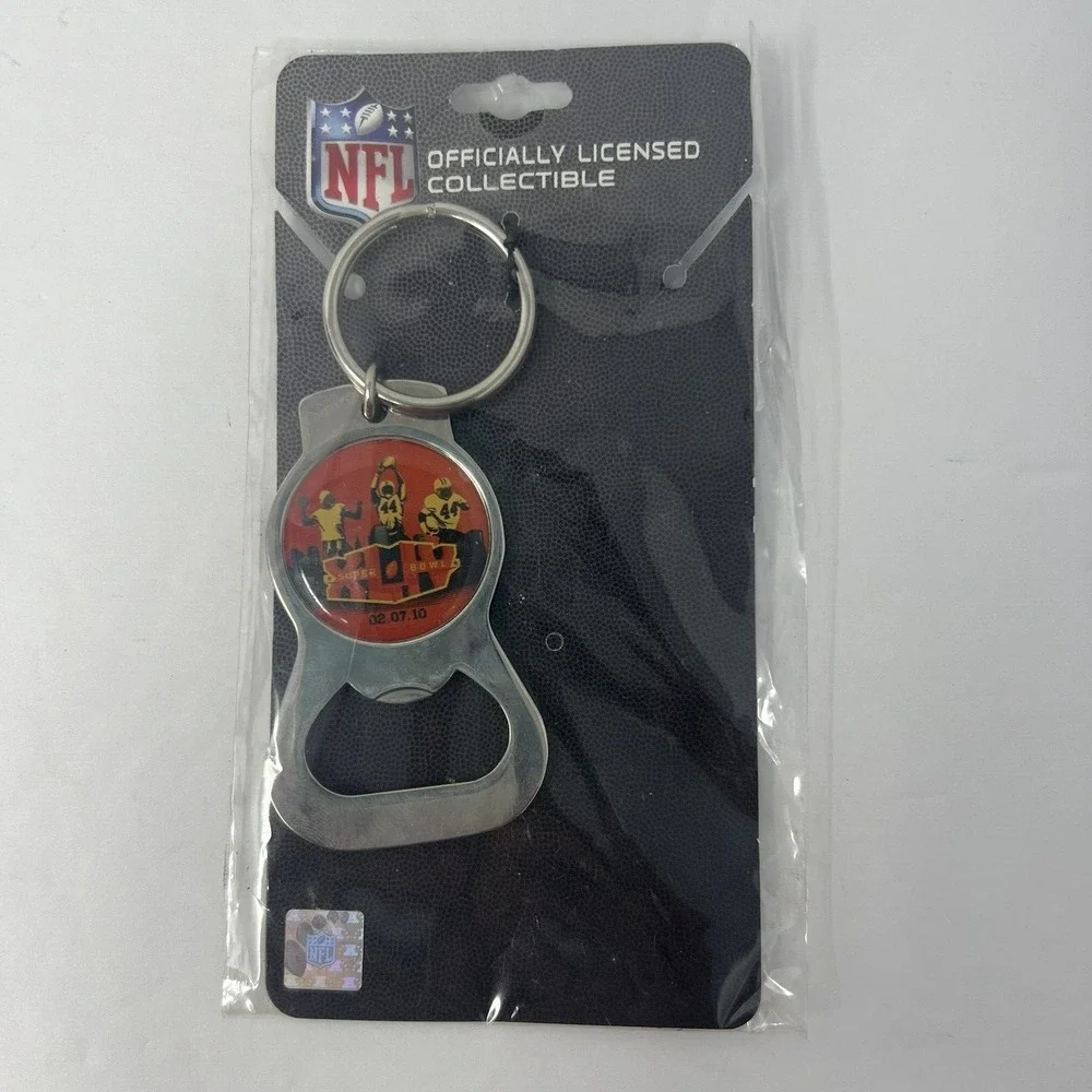NFL Super Bowl Keychain Bottle Opener XLIV and TRAQ Alegria Keychain Smart  Shoe